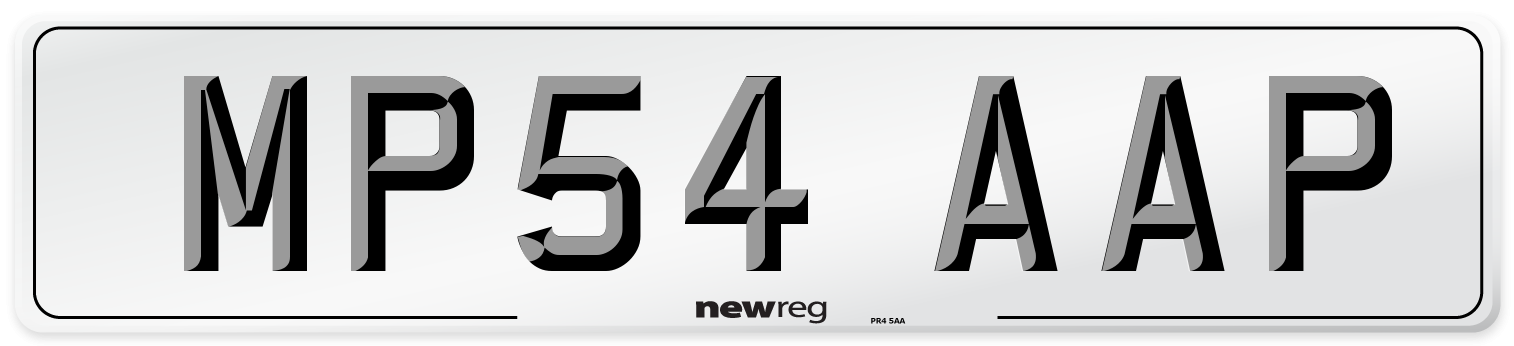 MP54 AAP Number Plate from New Reg